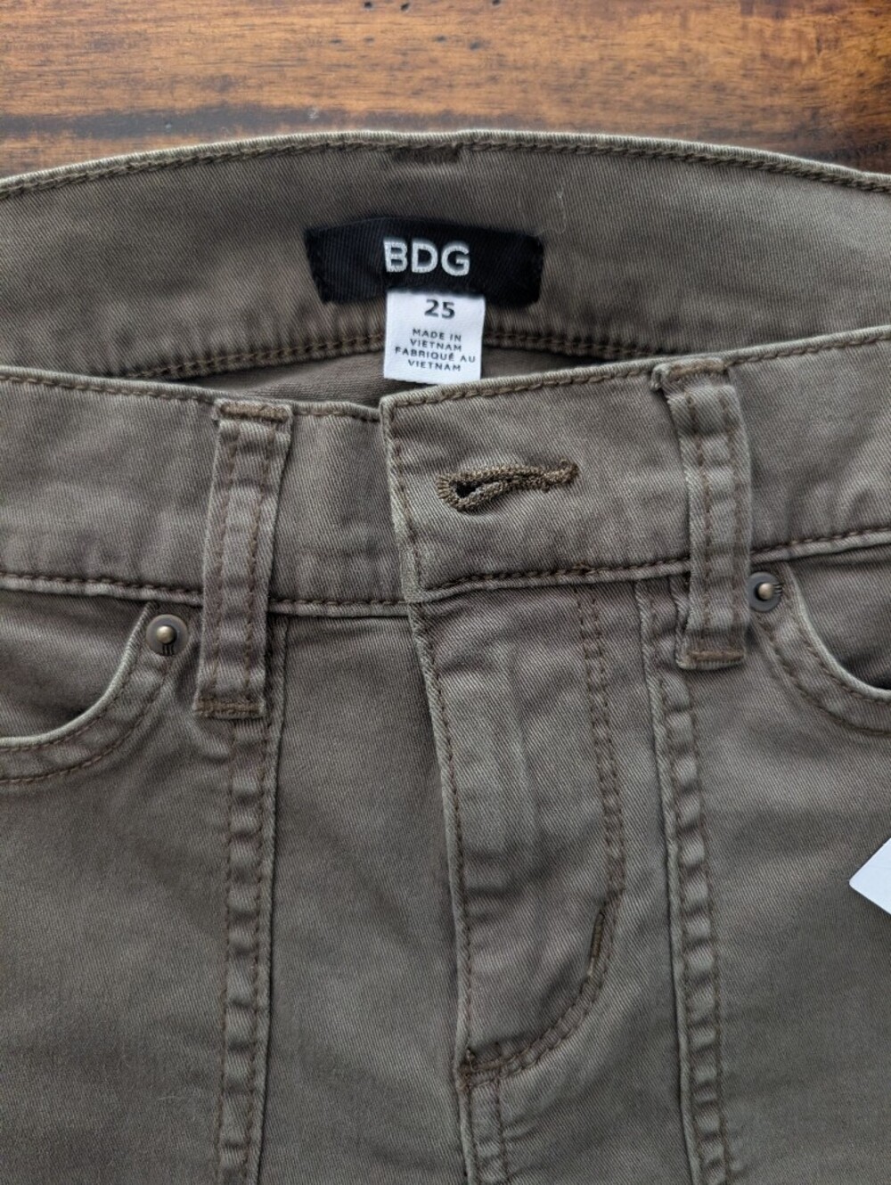 BDG Women's Slim in Olive Green